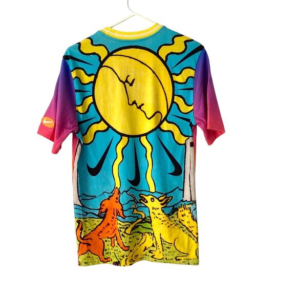 Nike Element Back Print T-shirt Orange Ombré size small - Picture 5 of 9